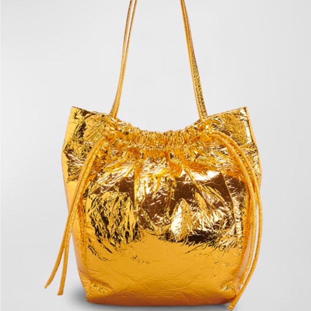 Gold Metallic Tote Bag